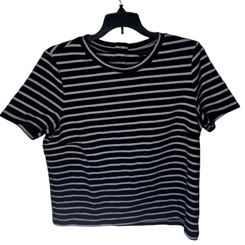 Top righe bianco nero - top,