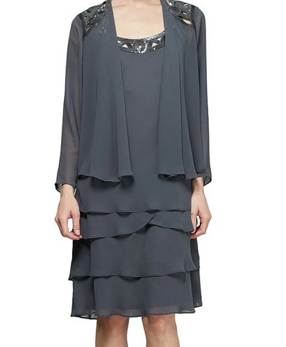 Abito vestito chiffon - , grigio
